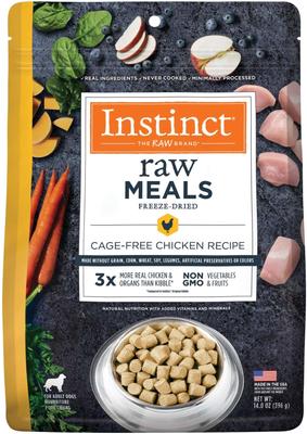 Raw Meals Cage-Free Chicken Recipe Grain-Free Adult Freeze-Dried Dog Food, 25-oz bag