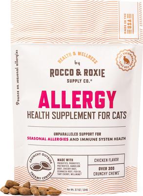 Chicken Flavored Allergy Chew Supplement for Cats, 3.7-oz bag
