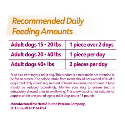 Plus Immune Support Chicken, Apple & Blueberry Flavor Small/Medium Dental Dog Treats, 8 count