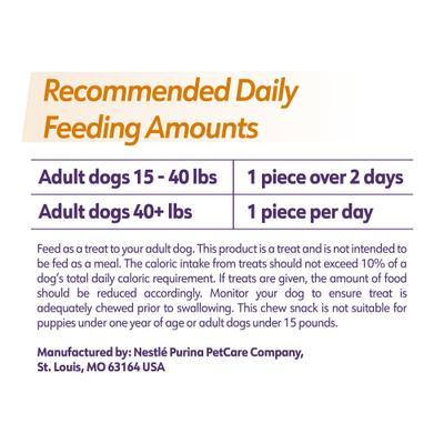 Plus Immune Support Chicken, Apple & Blueberry Flavor Large Dog Dental Treats, 19 count (original)