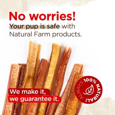 6-inch Thin Bully Sticks Dog Treats, 25 count