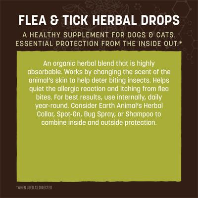 Apothecary Natural Flea & Tick Daily Internal Herbal Drops Oral Supplement for Dogs & Cats, 2-fl oz bottle