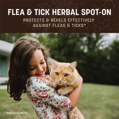 Apothecary Natural Flea & Tick Herbal Spot Treatment for Cats, 3 doses (3-mos. supply)