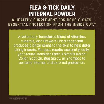 Apothecary Natural Flea & Tick Daily Internal Powder Oral Supplement for Dogs & Cats, 1-lb jar