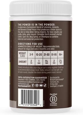 Apothecary Natural Flea & Tick Daily Internal Powder Oral Supplement for Dogs & Cats, 1-lb jar