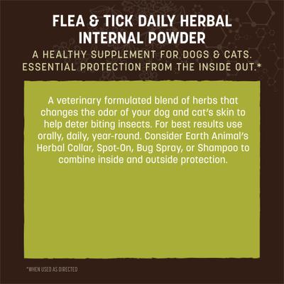 Apothecary Natural Flea & Tick Daily Internal Herbal Powder Oral Supplement for Dogs & Cats, 8-oz jar