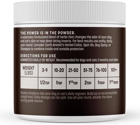 Apothecary Natural Flea & Tick Daily Internal Herbal Powder Oral Supplement for Dogs & Cats, 8-oz jar