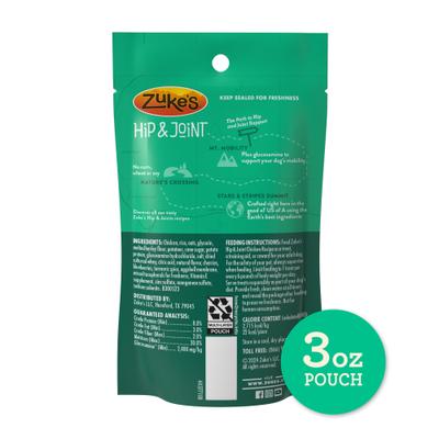 Hip & Joint Chicken Recipe Soft & Chewy Dog Treats, 3-oz pouch