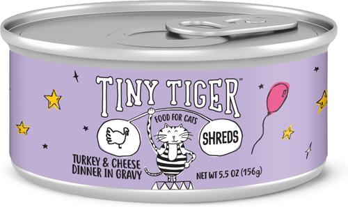 Shreds Turkey & Cheese Dinner in Gravy Canned Cat Food, 5.5-oz can, case of 24