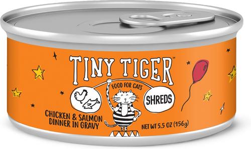 Shreds Chicken & Salmon Dinner in Gravy Canned Cat Food, 5.5-oz can, case of 24