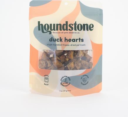 Duck Hearts Freeze-Dried Dog Treats, 2-oz bag