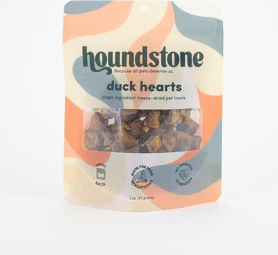 Duck Hearts Freeze-Dried Dog Treats, 2-oz bag