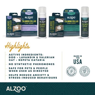 Spray calmante natural para gatos a base de plantas, botella de 3.4 onzas líquidas