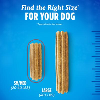 Plus Digestive Support Chicken & Pumpkin Flavor Small/Medium Dental Dog Treats, 8 count