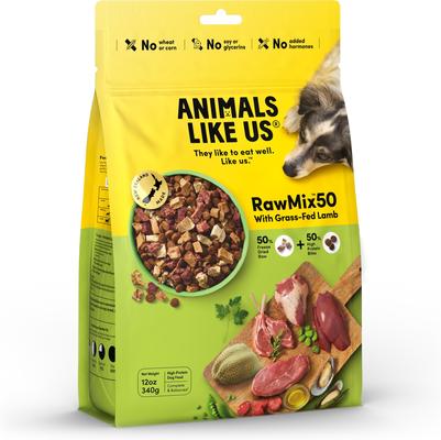 Bundle: Animals Like Us RawMix50 Grass-Fed Beef + Cage-Free Chicken + Grass-Fed Lamb Dog Food