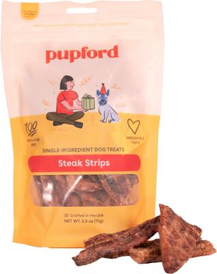 Steak Strips Beef Limited Ingredient Jerky Dog Treats, 2.5-oz bag