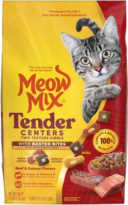 Tender Centers Basted Bites Beef & Salmon Flavors Dry Cat Food, 14.2-lb bag