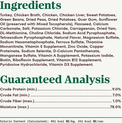 Premium Loaf Turkey, Sweet Potato & Green Bean Grain-Free Adult Canned Wet Dog Food, 12.5-oz, case of 12