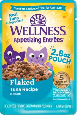 Appetizing Entrees Flaked Tuna Recipe in Broth Natural Wet Cat Food, 2.8-oz pouch, case of 8
