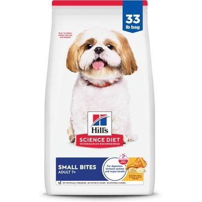 Alimento seco para perros mayores de 7 años, con sabor a pollo, cebada y arroz (70 g)