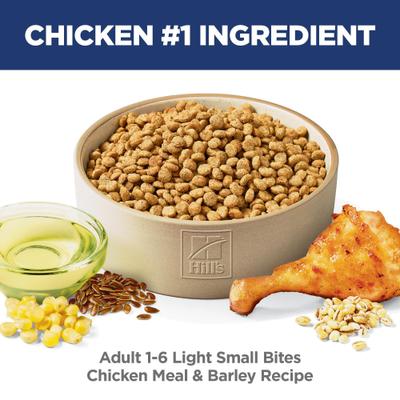 Adult Light Weight Management Small Bites with Chicken Meal & Barley Dry Dog Food, 15-lb bag