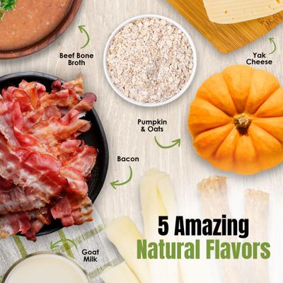 Moodog Beef Corium Collagen 7-inch Pumpkin & Oat Flavor Natural Dog Chew