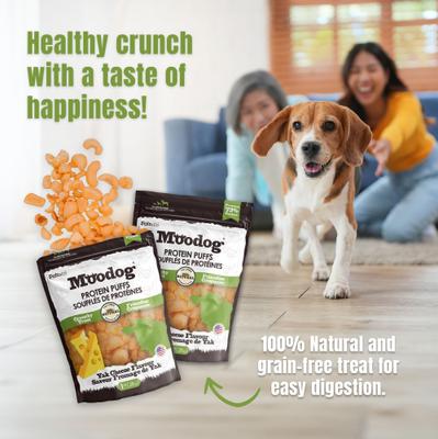 Moodog Beef Protein Puffs Yak Cheese Flavor Crunchy Dog Treats, 1-oz bag