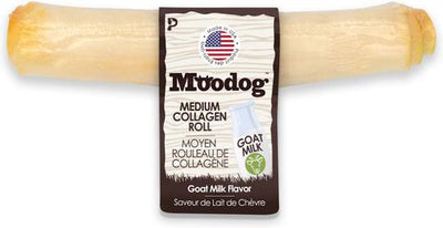 Masticable natural para perros Moodog Beef Corium Collagen de 18 cm con sabor a leche de cabra