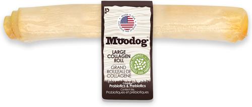 Moodog Beef Corium Collagen 11-inch Probiotics & Prebiotics Oat Flavor Natural Dog Chew