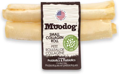 Moodog Beef Corium Collagen 5-inch Probiotics & Prebiotics Oat Flavor Natural Dog Chews, 2 count