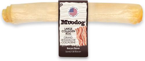 Moodog Beef Corium Collagen 11-inch Bacon Flavor Natural Dog Chew