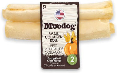 Moodog Beef Corium Collagen 5-inch Pumpkin & Oat Flavor Natural Dog Chews, 2 count