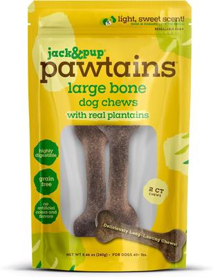 Pawtains Bone Dog Chew, Large, 2 count