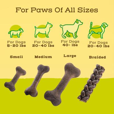 Pawtains Bone Dog Chew, Large, 2 count