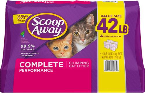 Bundle: Scoop Away Complete Performance Fresh Scented Clumping Clay Litter + Cat Chow Indoor Hairball & Healthy Weight Dry Cat Food
