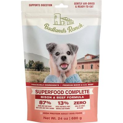 Alimento para perros Superfood Complete Variety Pack, sin cereales, secado al aire, bolsa de 11.5 oz, caja de 3