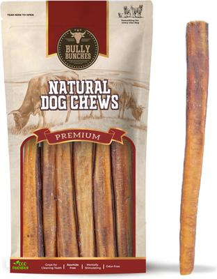 12-inch Jumbo Bully Sticks Dog Treats, 10 count