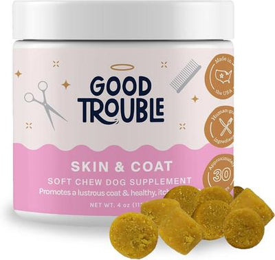 Skin & Coat Chew Supplement for Dogs, 30 count
