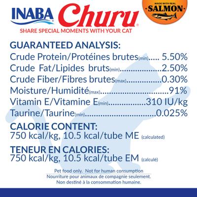 Churu Salmon with Tuna Puree Lickable Grain-Free Cat Treats, 0.5-oz tube, 24 count