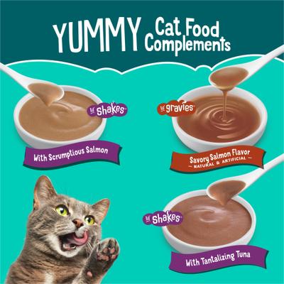Seafood Favorites Variety Pack Lickable Gravy Cat Food Complement, 1.5-oz pouch, case of 24