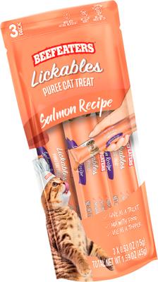 Lickables Salmon Puree Recipe Cat Treat, 1.59-oz bag, case of 12