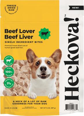 Beef Lover Beef Liver Raw Freeze-Dried Dog Treats, 14-oz bag