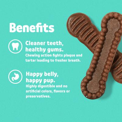 Medium Daily Dental Chew Treats for Dogs, Chicken Flavor, 30 count, bundle of 2