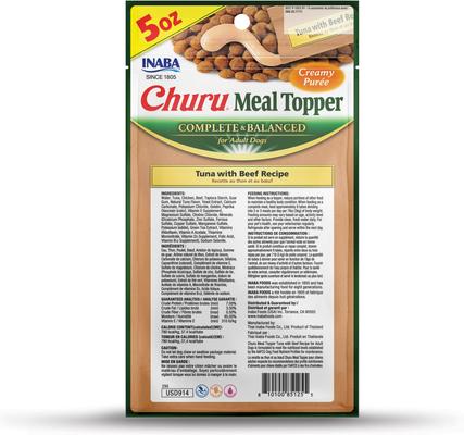 Churu Tuna with Beef Recipe Dog Food Topper, 1.69-oz tube, 18 count
