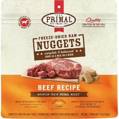 Nuggets de pollo con fórmula, alimento crudo liofilizado para perros sin cereales, bolsa de 5.5 oz