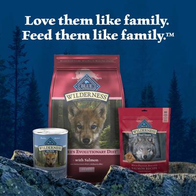 Alimento seco natural para perros Wilderness Puppy con receta de salmón de alto contenido proteico, bolsa de 13 lb