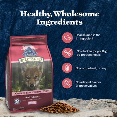 Wilderness Puppy High-Protein Salmon Recipe Natural Dry Dog Food, 24-lb bag