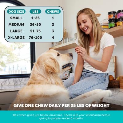 Hemp Calming Max-Strength Duck Flavored Melatonin, Ashwaganda & L-Theanine Chews Calming & Anxiety Supplement for Dogs, 270 count