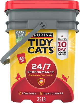 Bundle: Tidy Cats 24/7 Performance Scented Clumping Clay Litter + Cat Chow Indoor Hairball & Healthy Weight Dry Cat Food, 20-lb bag