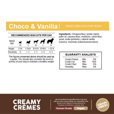 Galletas crujientes de chocolate y vainilla con cremosas sin cereales Indomitable Patagonia para perros, caja de 113 g